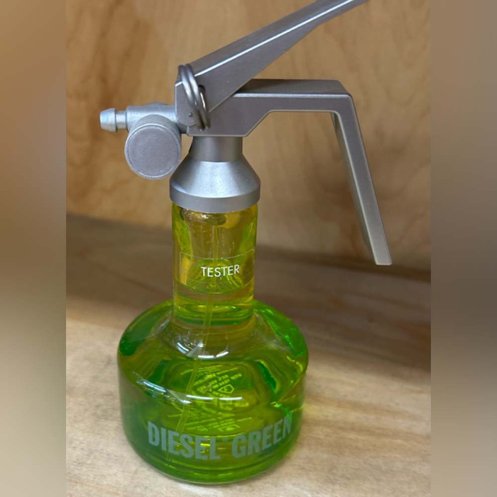Diesel Lime Green and Silver Spray Bottle NO BOX Tester Body Last One